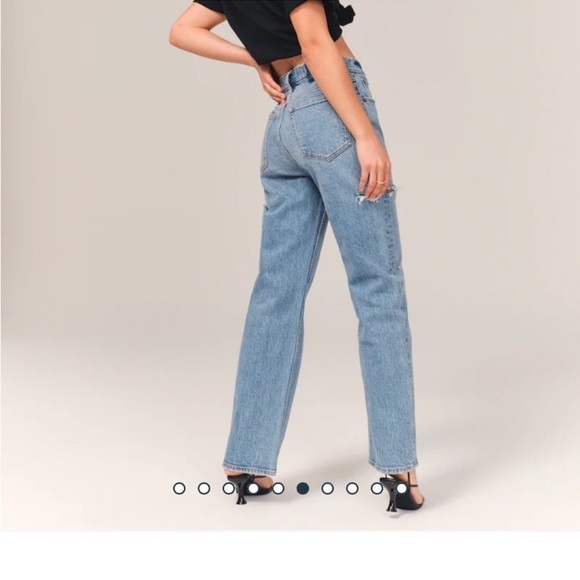 Abercrombie & Fitch Jeans The 90s Baggy Women Size 16 33 L Distressed CLO - Picture 5 of 16